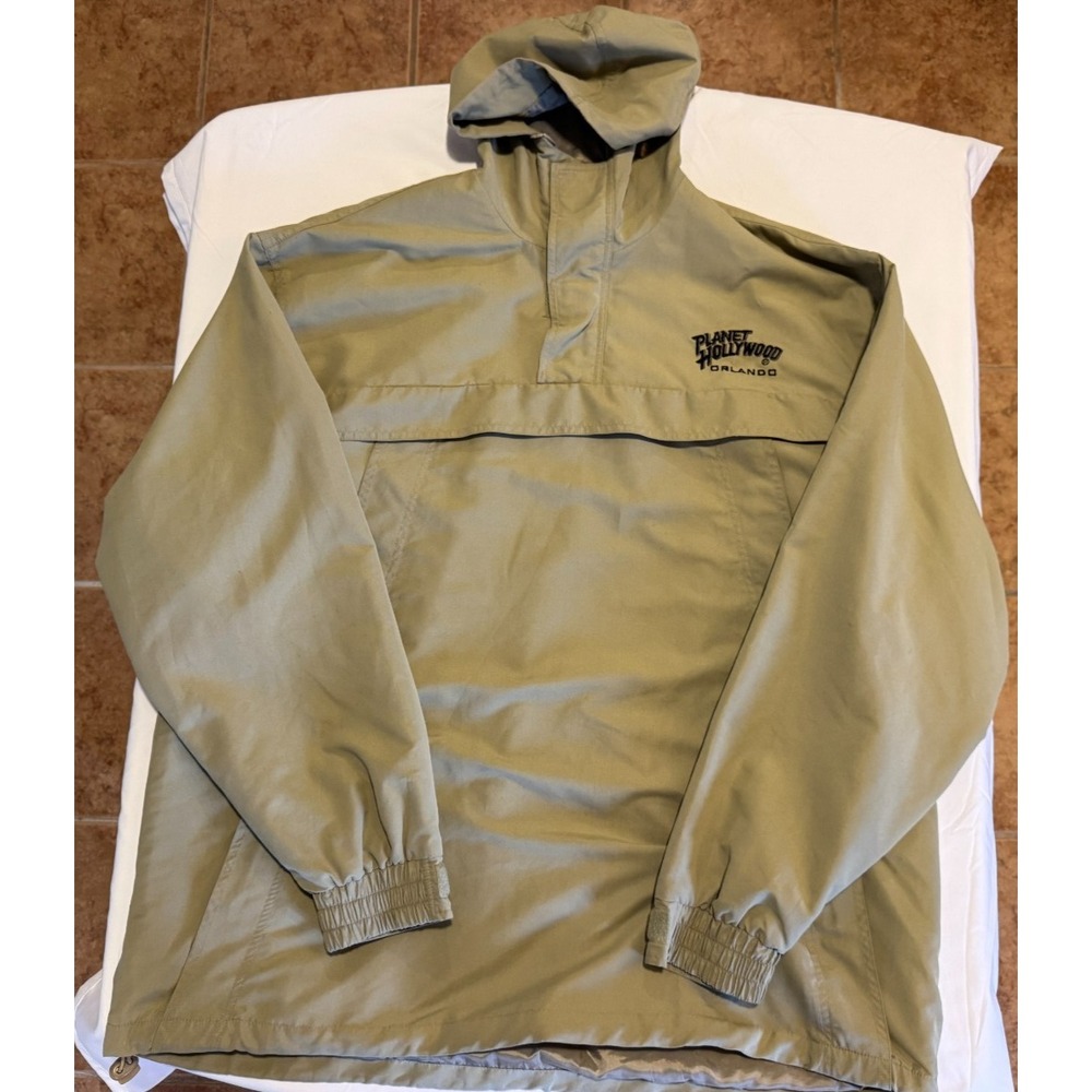 Planet Hollywood Orlando Lightweight Coat - 1998 - Green - Size L - 100% Poly